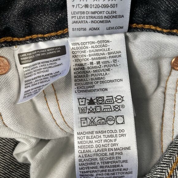 Levis 501 Original Shrink To Fit Jeans Mens Straight Leg Button Fly Black 32x30 - Picture 9 of 14